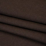 Recycled Brushed Wool Blend Twill Coating - Dark Brown - Made in Italy - Maeve Collection