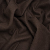 Recycled Brushed Wool Blend Twill Coating - Dark Brown - Made in Italy - Maeve Collection