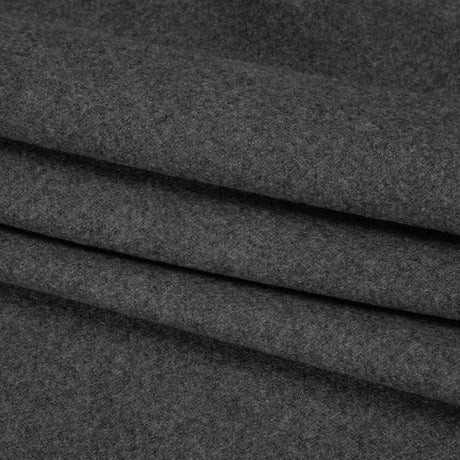 Recycled Brushed Wool Blend Twill Coating - Lead Gray - Made in Italy - Maeve Collection