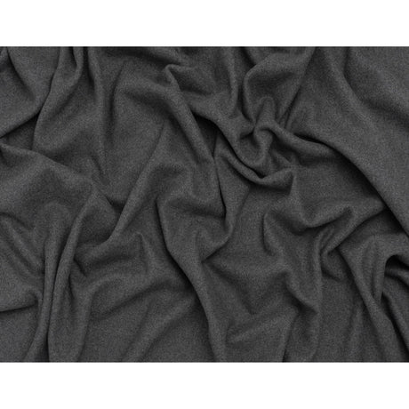 Recycled Brushed Wool Blend Twill Coating - Lead Gray - Made in Italy - Maeve Collection