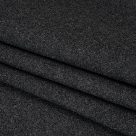 Recycled Brushed Wool Blend Twill Coating - Smoke Gray - Made in Italy - Maeve Collection