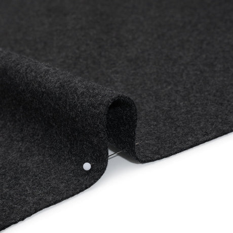 Recycled Brushed Wool Blend Twill Coating - Smoke Gray - Made in Italy - Maeve Collection