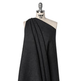 Recycled Brushed Wool Blend Twill Coating - Smoke Gray - Made in Italy - Maeve Collection