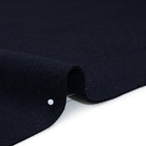 Recycled Brushed Wool Blend Twill Coating - Midnight Blue - Made in Italy - Maeve Collection