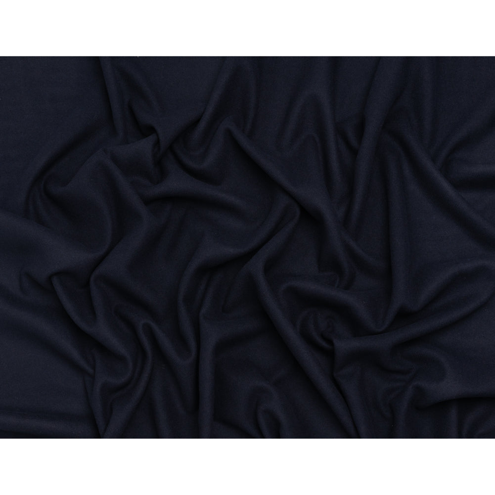 Recycled Brushed Wool Blend Twill Coating - Midnight Blue - Made in Italy - Maeve Collection