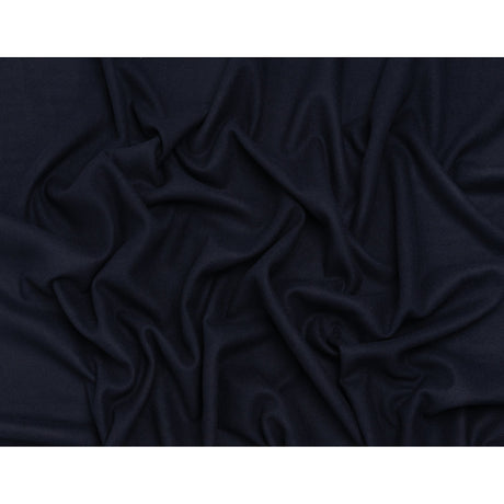 Recycled Brushed Wool Blend Twill Coating - Midnight Blue - Made in Italy - Maeve Collection