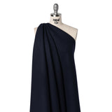 Recycled Brushed Wool Blend Twill Coating - Midnight Blue - Made in Italy - Maeve Collection