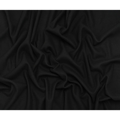 Recycled Brushed Wool Blend Twill Coating - Black - Made in Italy - Maeve Collection