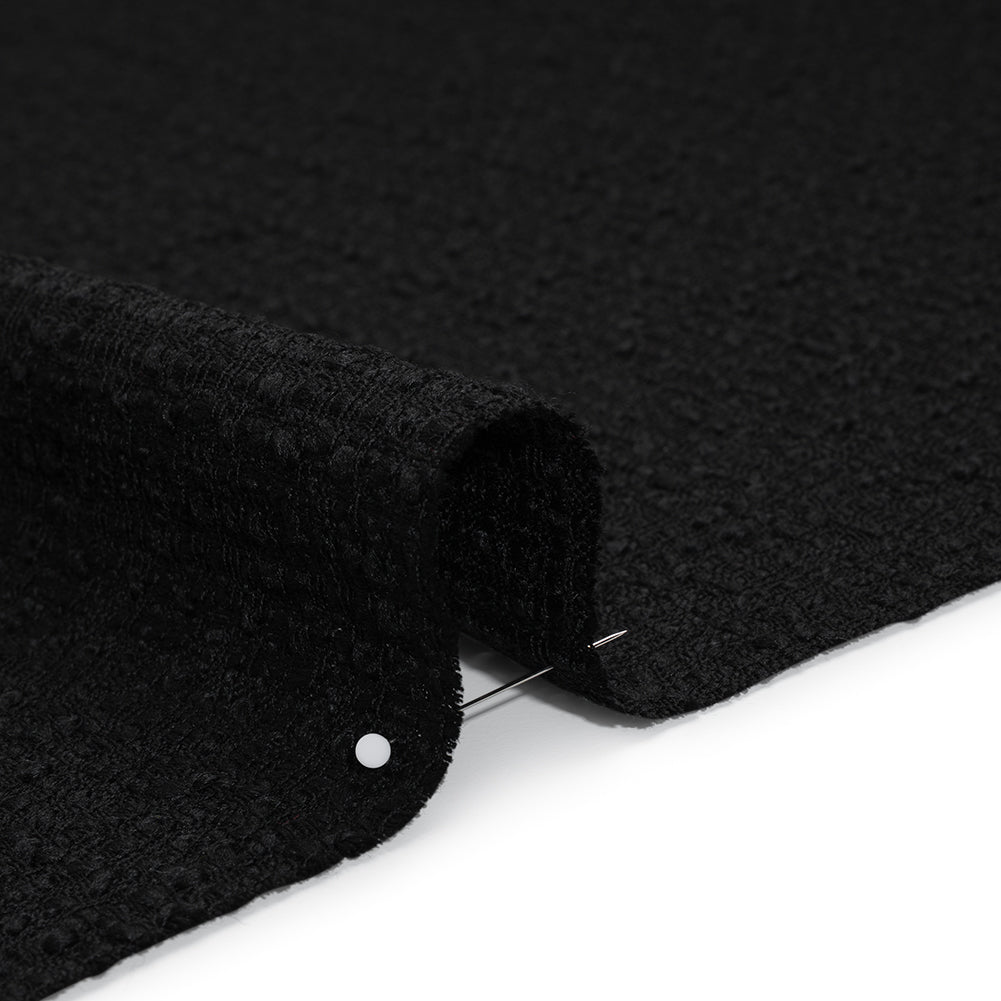 Wool Blend Boucle Made in Italy - Black