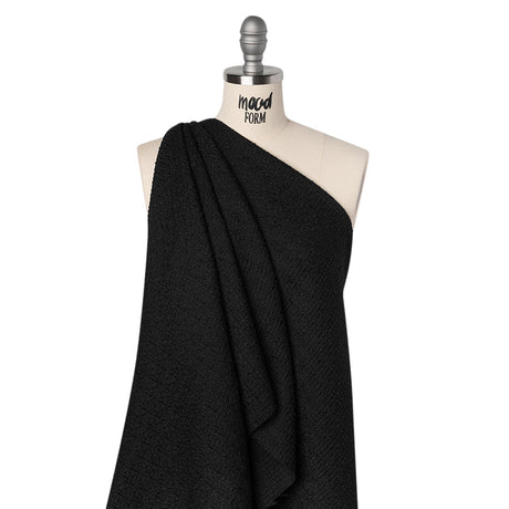 Wool Blend Boucle Made in Italy - Black