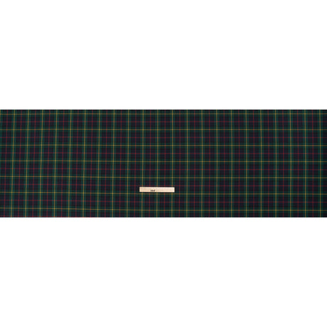 Virgin Wool Twill Made in Italy - Blue, Green, Red and Yellow Plaid