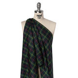 Virgin Wool Twill Made in Italy - Blue, Green, Red and Yellow Plaid