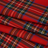 Virgin Wool Twill Made in Italy - Red, Blue and Green Classic Holiday Plaid