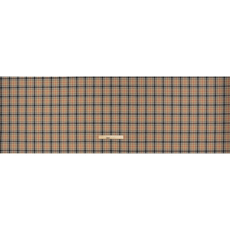Virgin Wool Twill Made in Italy - Beige, Black and Red Classic Plaid