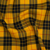 Virgin Wool Twill Made in Italy - Yellow, Black and Red Plaid