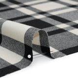 Virgin Wool Twill Made in Italy - Black and White Big Plaid