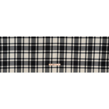 Virgin Wool Twill Made in Italy - Black and White Big Plaid