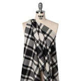 Virgin Wool Twill Made in Italy - Black and White Big Plaid