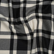 Virgin Wool Twill Made in Italy - Black and White Big Plaid