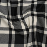 Virgin Wool Twill Made in Italy - Black and White Big Plaid