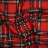 Heavy Virgin Wool Twill Made in Italy - Red, Blue and Green Plaid