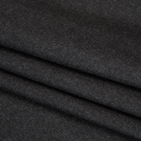 Brushed Virgin Wool Twill Made in Italy - Heathered Dark Gray