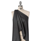 Brushed Virgin Wool Twill Made in Italy - Heathered Dark Gray