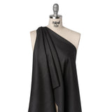 Brushed Virgin Wool Twill Made in Italy - Heathered Anthracite Gray