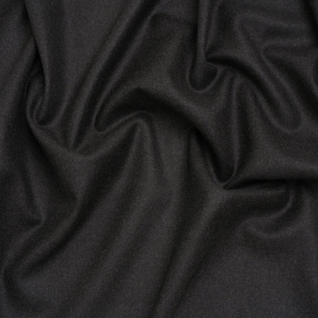 Brushed Virgin Wool Twill Made in Italy - Heathered Anthracite Gray