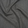 Brushed Virgin Merino Wool Twill - Black and White Glen Plaid