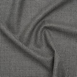 Brushed Virgin Merino Wool Twill - Black and White Little Houndstooth