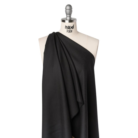 Super 120 Virgin Wool Suiting Made in Italy - Black