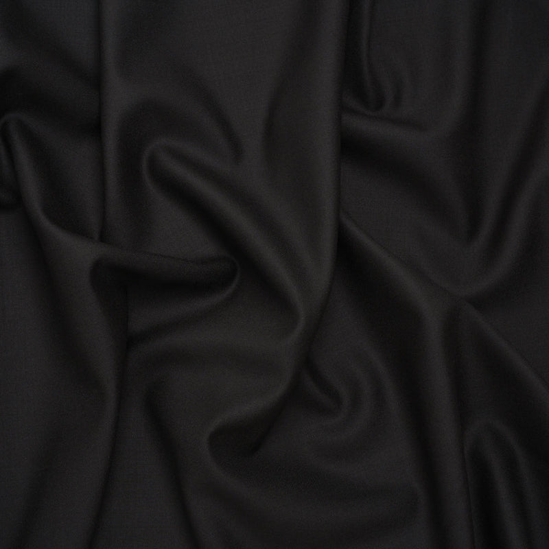 Super 120 Virgin Wool Suiting Made in Italy - Black