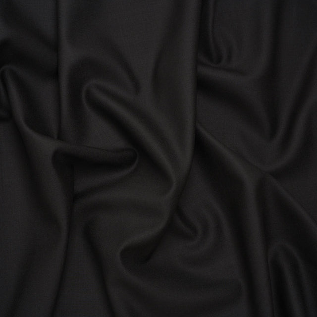 Super 120 Virgin Wool Suiting Made in Italy - Black