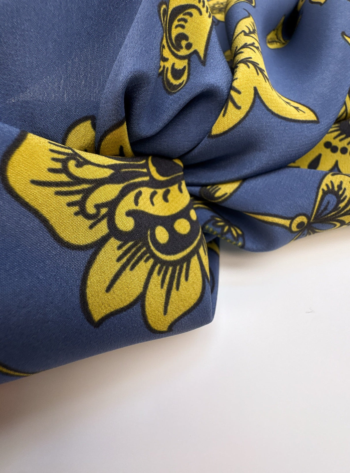 Silk Crepe Floral Printed Fabric