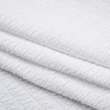Ruched Stretch Modal and Cotton Double Knit - White - Deadstock