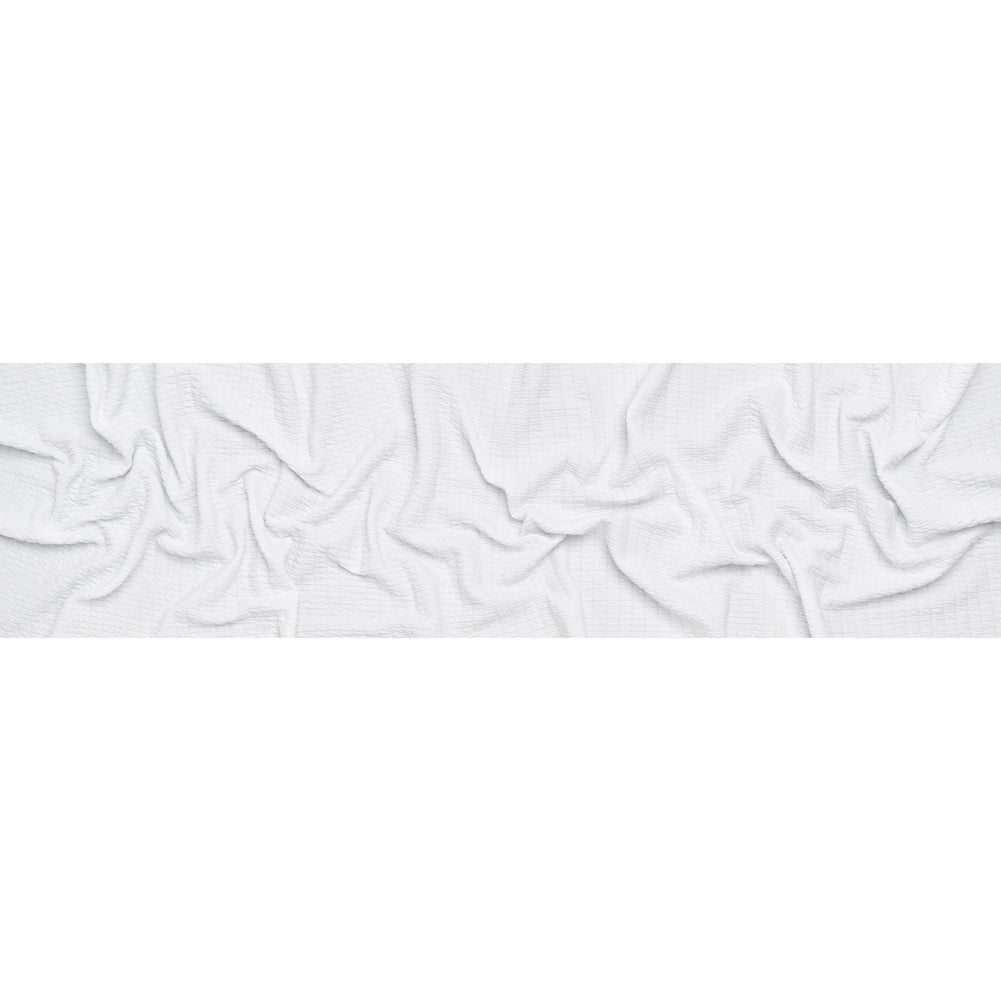 Ruched Stretch Modal and Cotton Double Knit - White - Deadstock