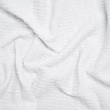 Ruched Stretch Modal and Cotton Double Knit - White - Deadstock