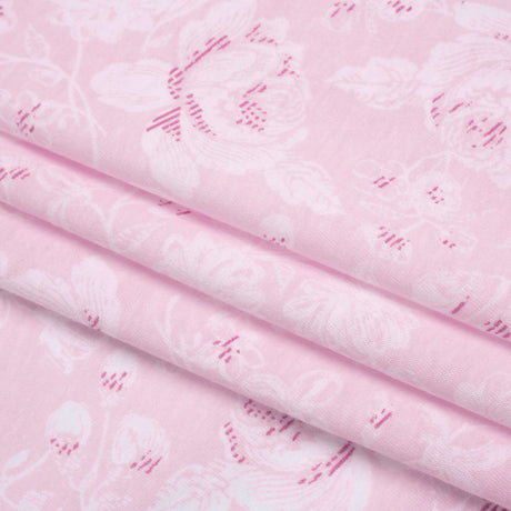 Cotton Jersey - Pink and White Floral - Deadstock