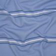 Brushed Stretch Polyester Sweater Knit - Country Blue and White Stripes - Deadstock