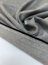 Wool Tweed Fabric White Shade