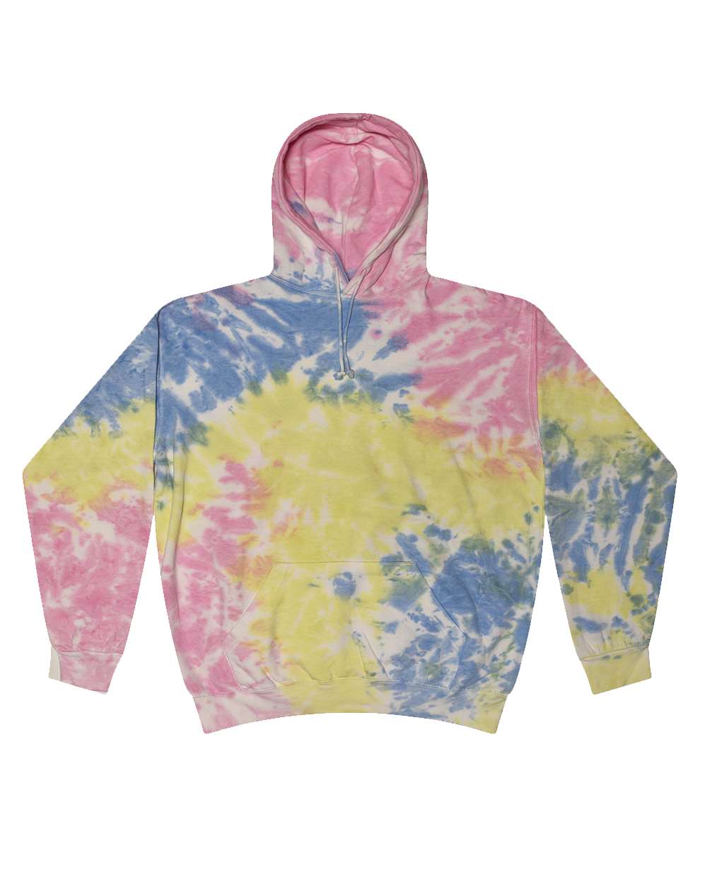 Colortone® Tie-Dyed Hooded Turtle Neck Long Sleve Sweatshirt