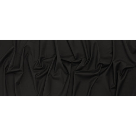 Textured Stretch Wool Suiting - Black - Deadstock