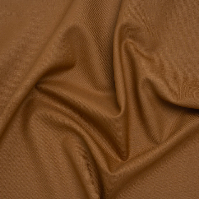 Super 120 Wool Twill Suiting - Caramel - Deadstock