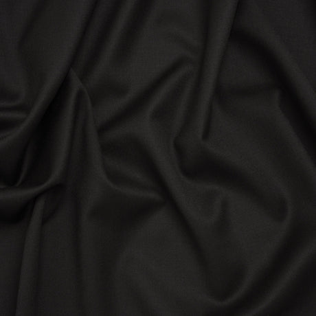 Wool Crepe-Faced Suiting - Black - Deadstock
