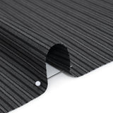 Wool Dobby Suiting - Black and Gray Stripes - Deadstock