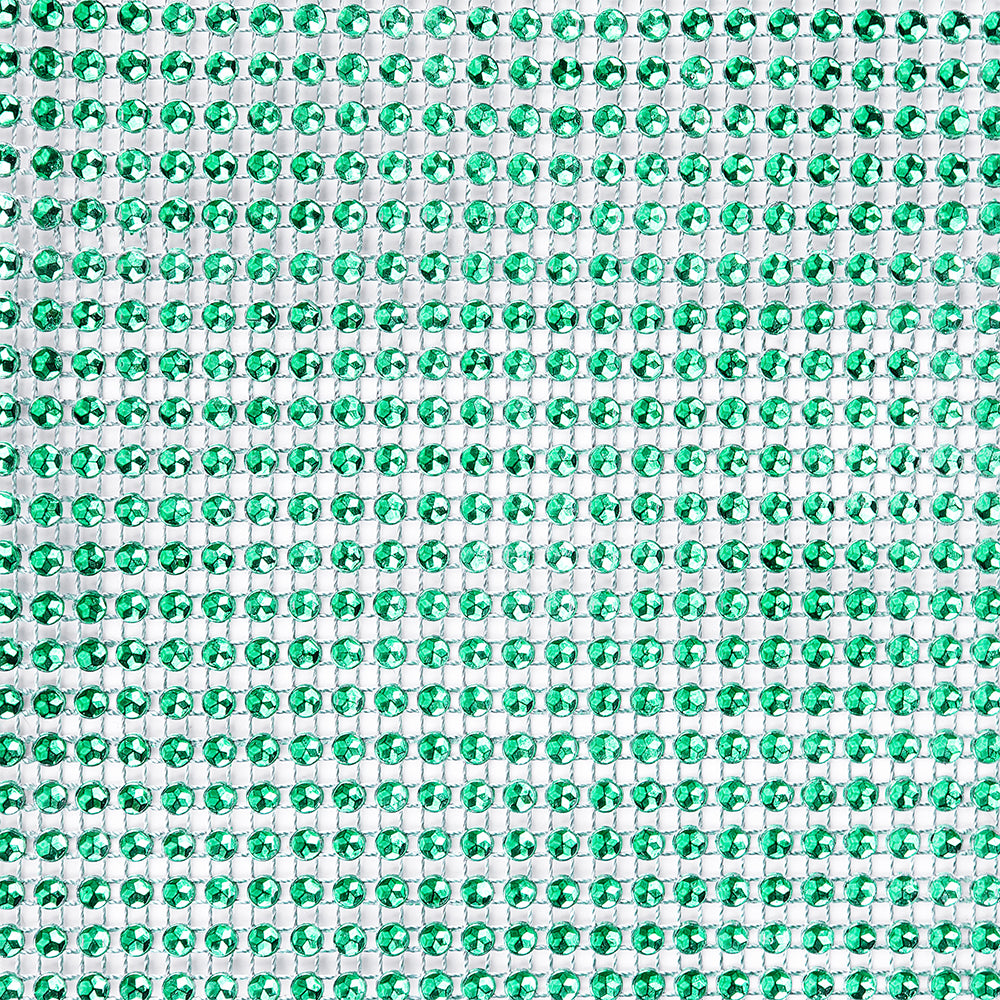 O'Creme Green Rhinestone Wrap, 4-1/2" x 10 Yards
