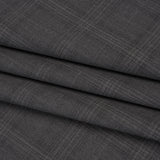 Super 100 Wool Suiting - Gray Monochromatic Plaid - Deadstock