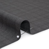 Super 100 Wool Suiting - Gray Monochromatic Plaid - Deadstock