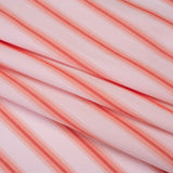 Cotton Shirting - Light Pink and Coral Red Stripes - Deadstock
